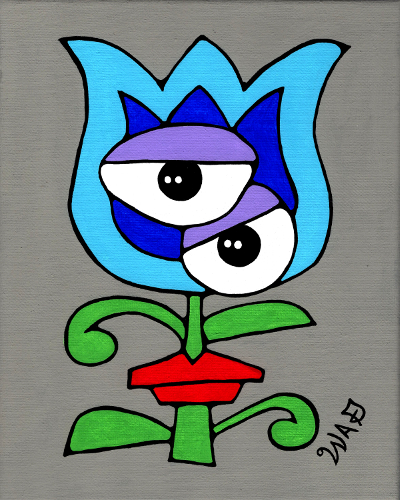 Wayne Gagnon - Blue Flower - Painting